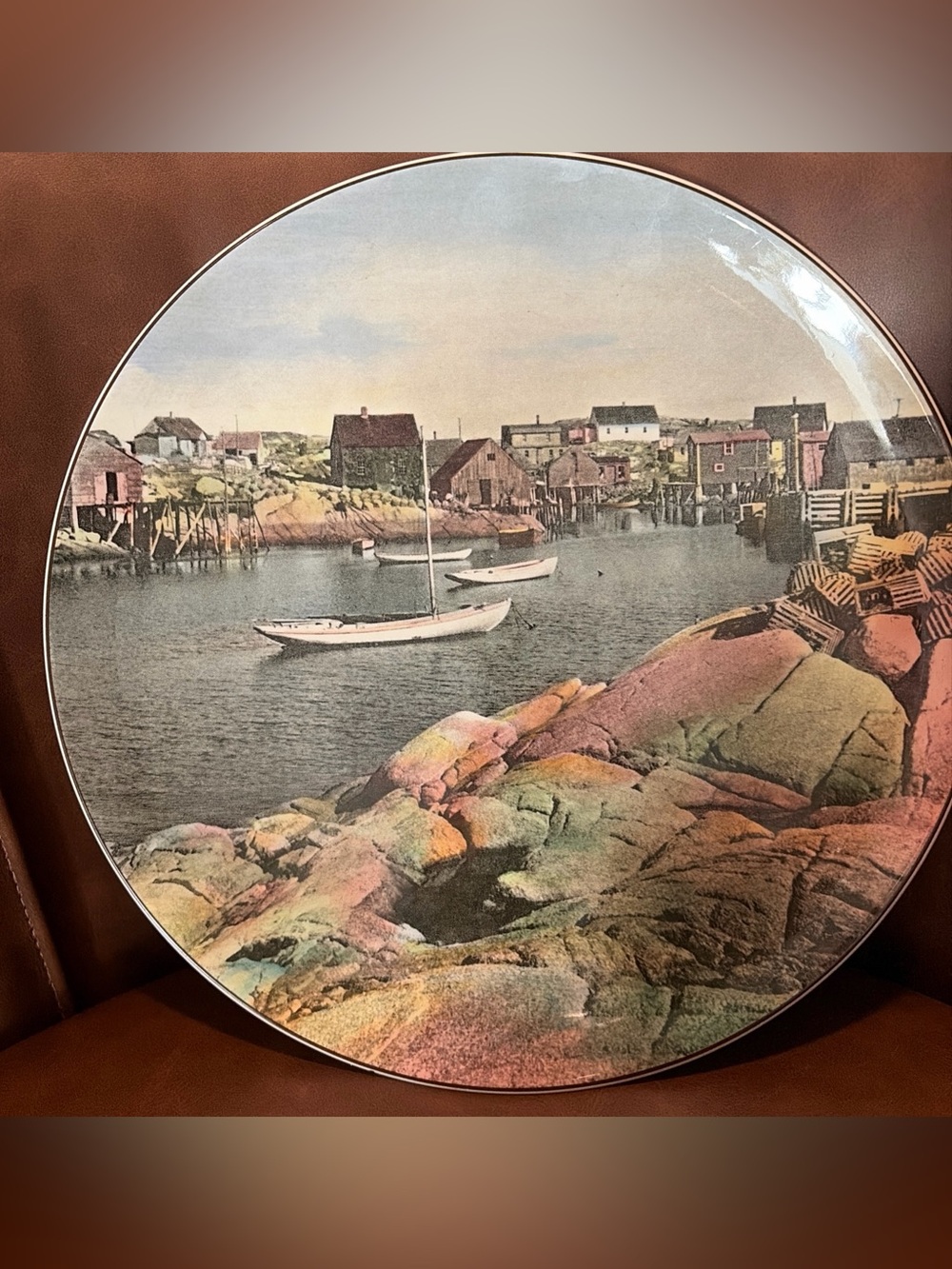 Vtg Maritime Provinces Collectable Plate Royal Doulton D6493 Nautical Decor Boat
